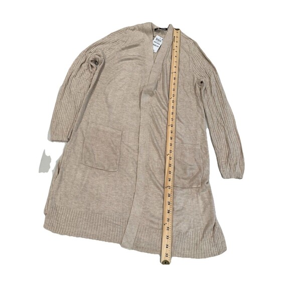 NEW INC Ribbed Duster Cardigan Womens Medium Open Front Sweater Pockets Travel - Picture 7 of 8